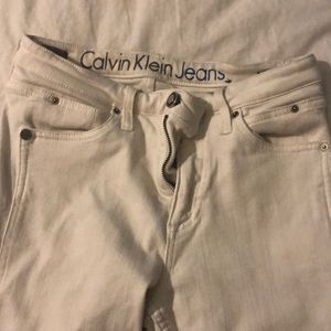 Semi used white skinny Calvin Klein jeans